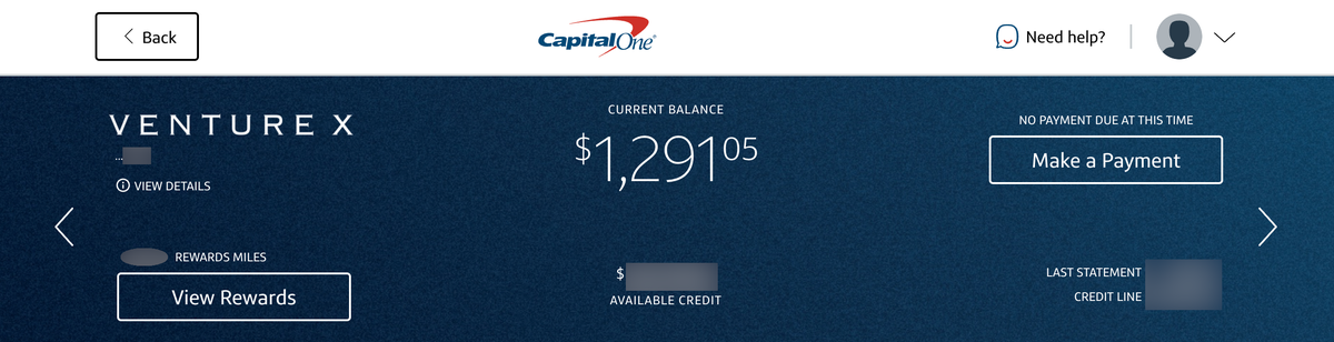 Open your card and click View Rewards